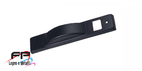 Placca per avvolgitore a semincasso da 165 mm, colore bianca nera